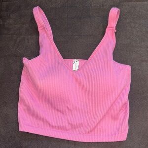 Wishlist Pink Ribbed Crop Top